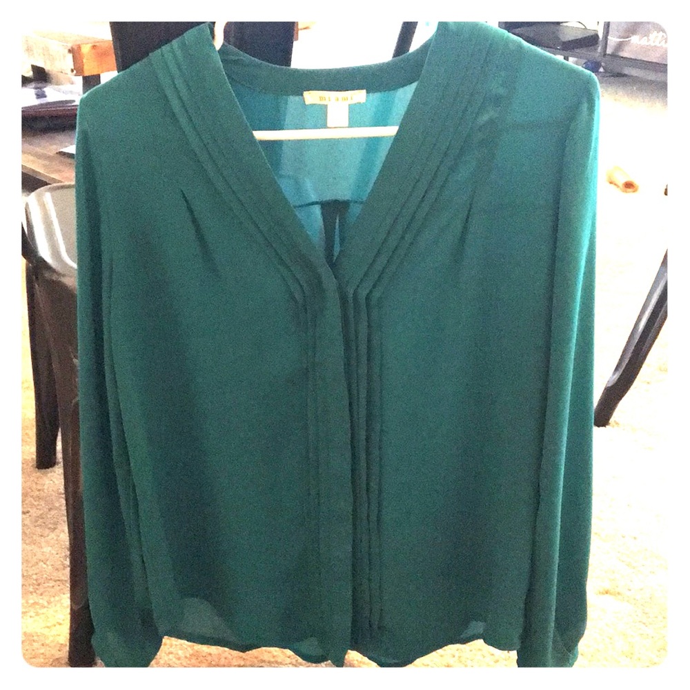 Forest green blouse